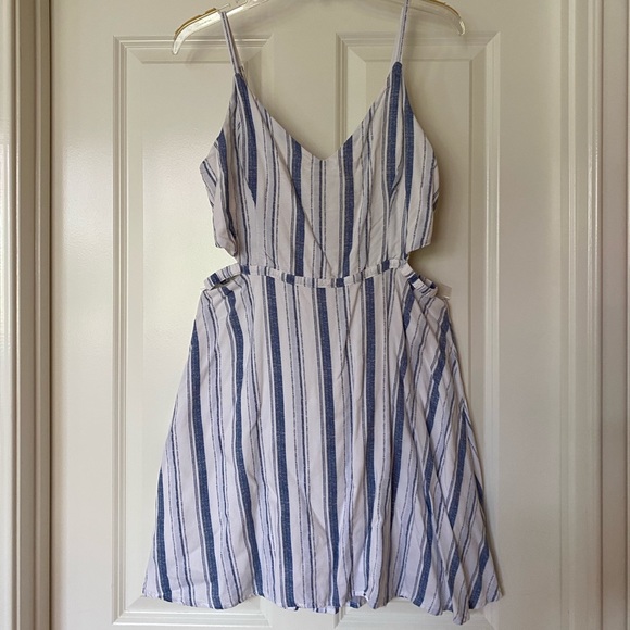 Hollister Blue & White Striped Skater Dress - Picture 4 of 14